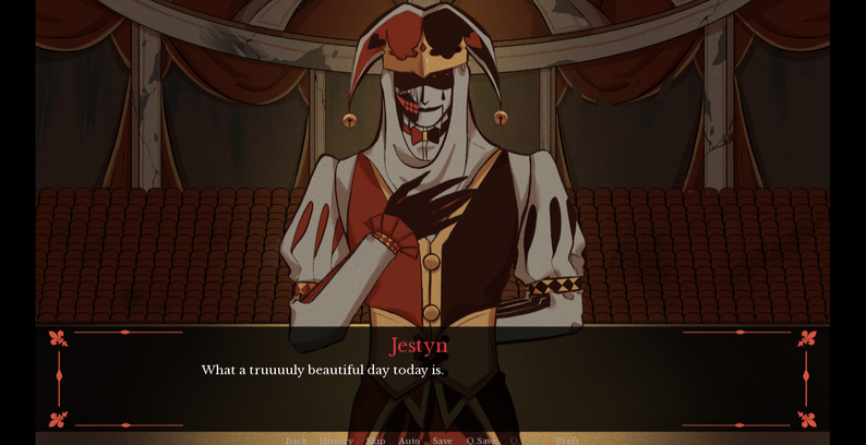 Distinct puppet theater setting