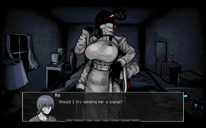 How to Date a Sleep Paralysis Demon close encounter scene from the browser demo