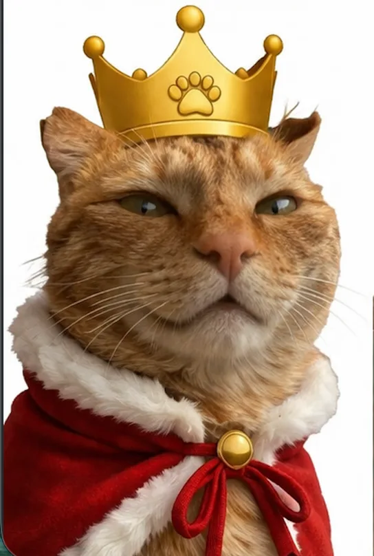 Brush Jjaemu screenshot showing the orange cat turning back toward the player