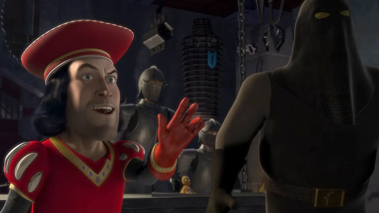 Shrek — Muffin Man & Magic Mirror at 01:29 — LORD FARQUAAD
