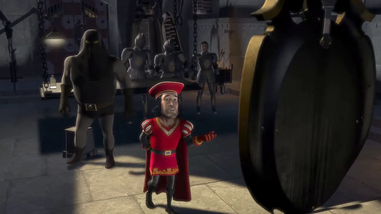 Shrek — Muffin Man & Magic Mirror at 01:37 — LORD FARQUAAD